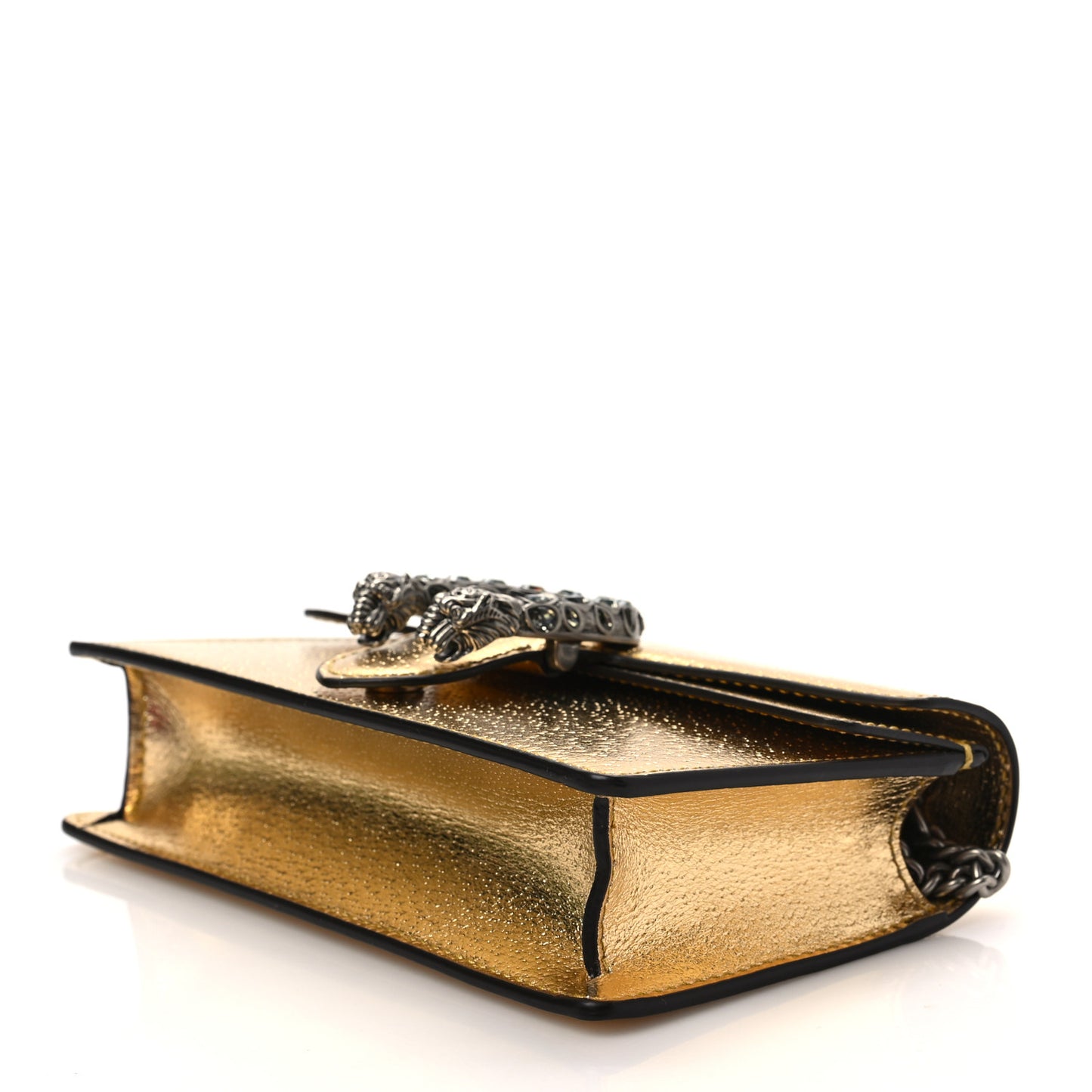 Metallic Calfskin Super Mini Dionysus Shoulder Bag Gold