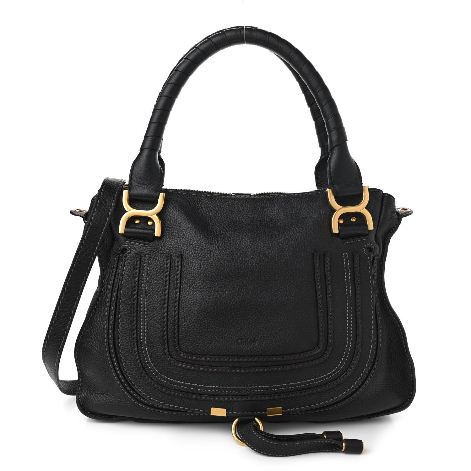 Chloe Calfskin Medium Marcie Satchel Black 1 of 13