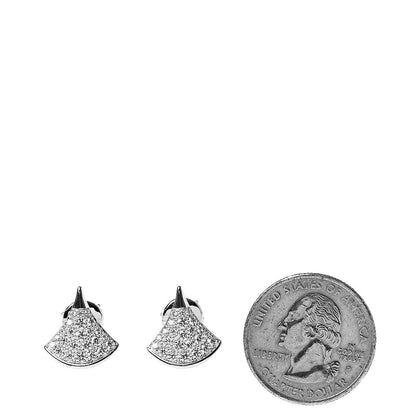 Bulgari 18K White Gold Diamond Divas' Dream Earrings 2 of 5