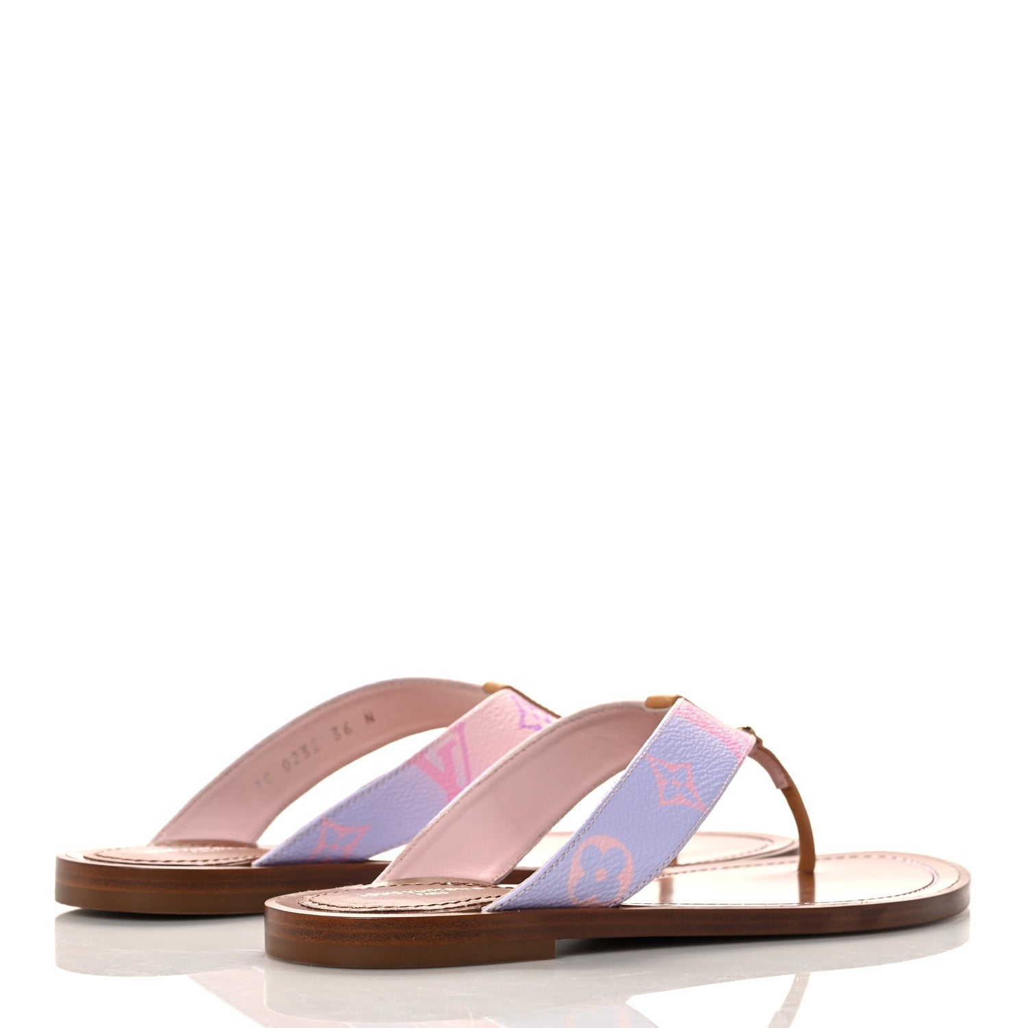 Louis Vuitton Monogram Sunny Flat Thong Sandals 36 Rose Clair Pink 4 of 8