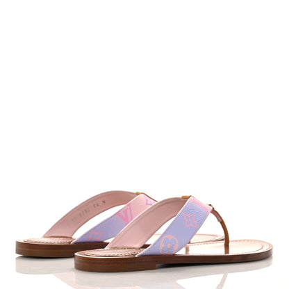 Louis Vuitton Monogram Sunny Flat Thong Sandals 36 Rose Clair Pink 4 of 8