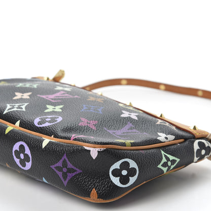 Louis Vuitton Monogram Multicolor Pochette Accessories Black 6 of 8