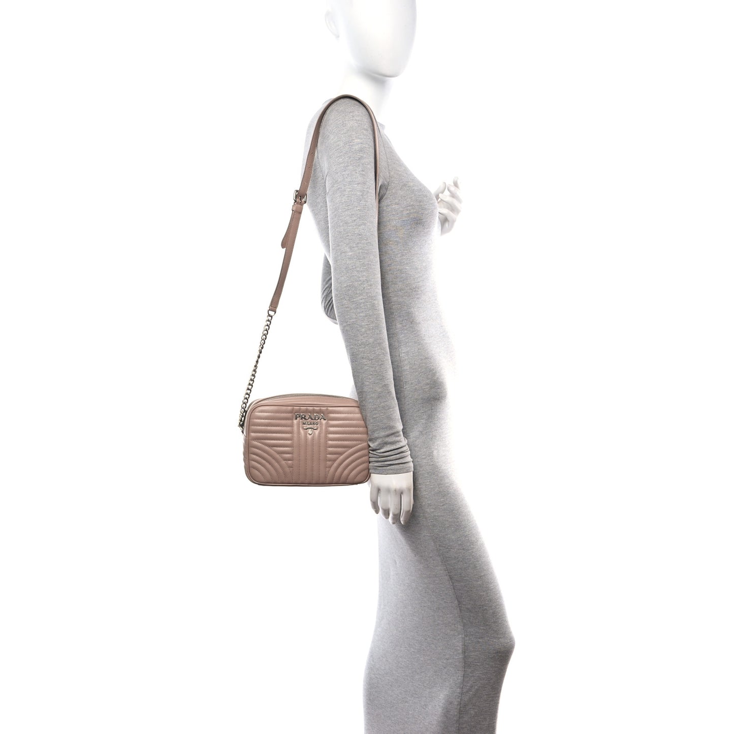 Soft Calfskin Diagramme Camera Bag Cipria