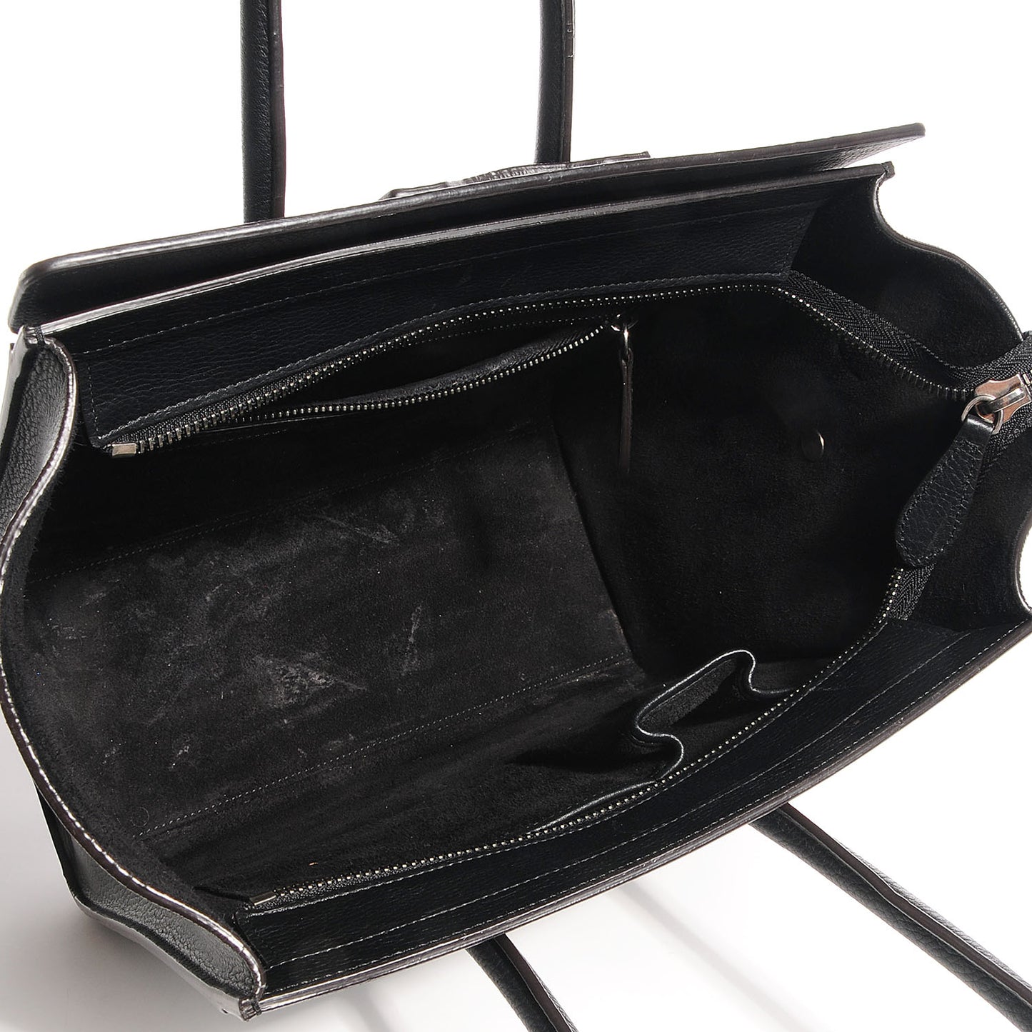 Drummed Calfskin Micro Luggage Black