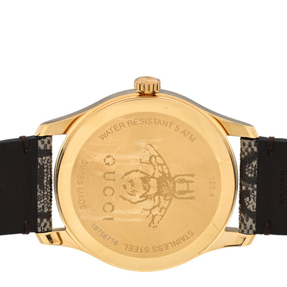 Gucci Stainless Steel Canvas 38mm G-Timeless GG Supreme Bee Quartz Watch Brown 4 of 4
