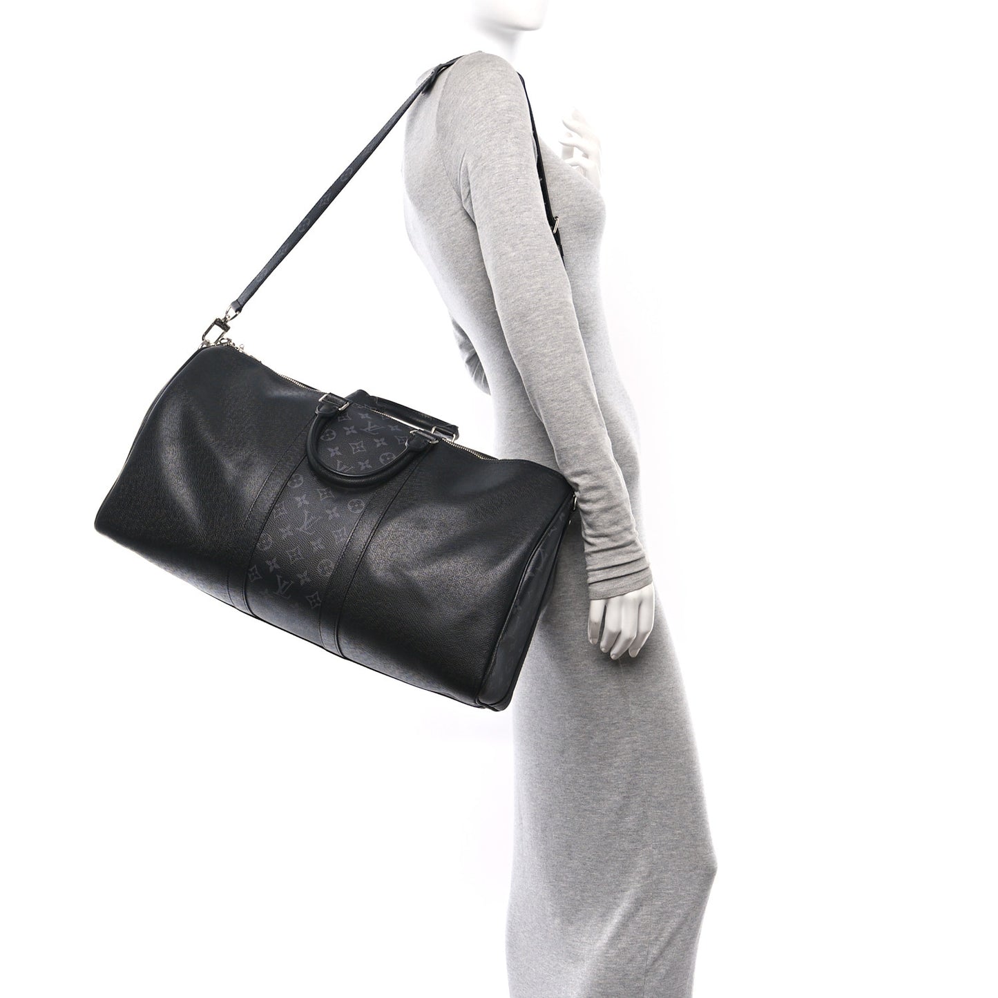Taiga Monogram Eclipse Keepall Bandouliere 50 Black