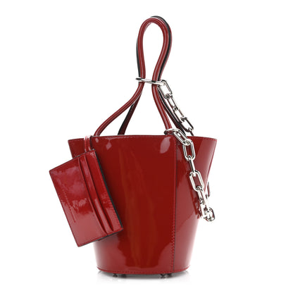 Alexander Wang Patent Roxy Mini Chain Bucket Red Silver Hardware 1 of 12