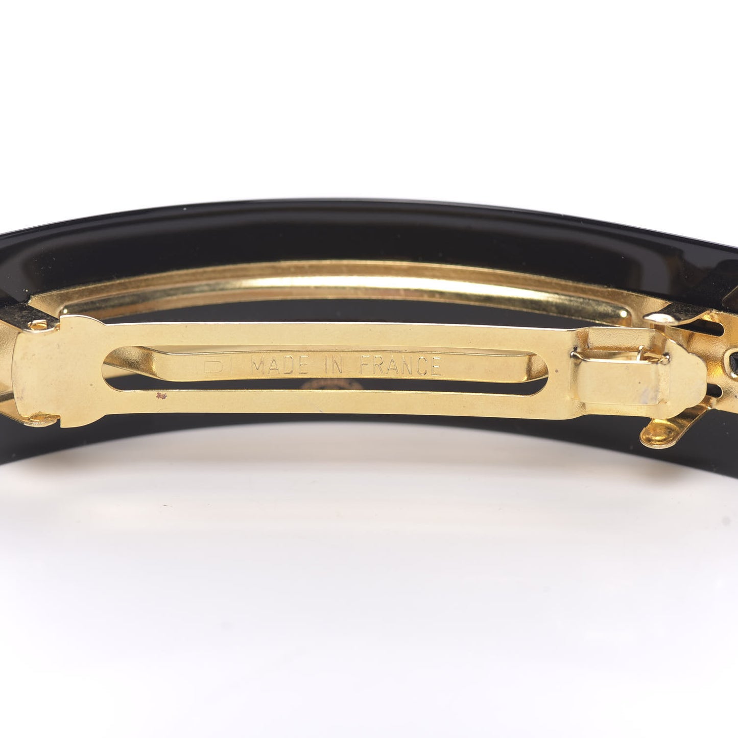 Crystal CC Hair Clip Barrette Black