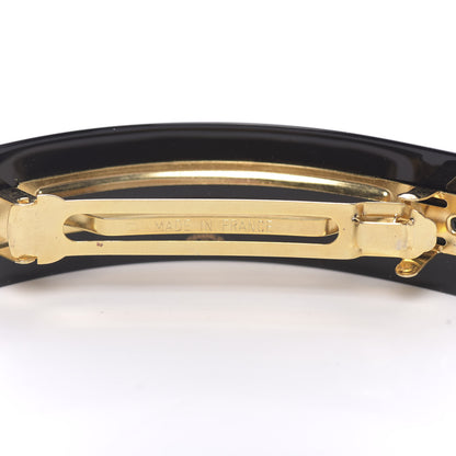 Chanel Crystal CC Hair Clip Barrette Black 4 of 5