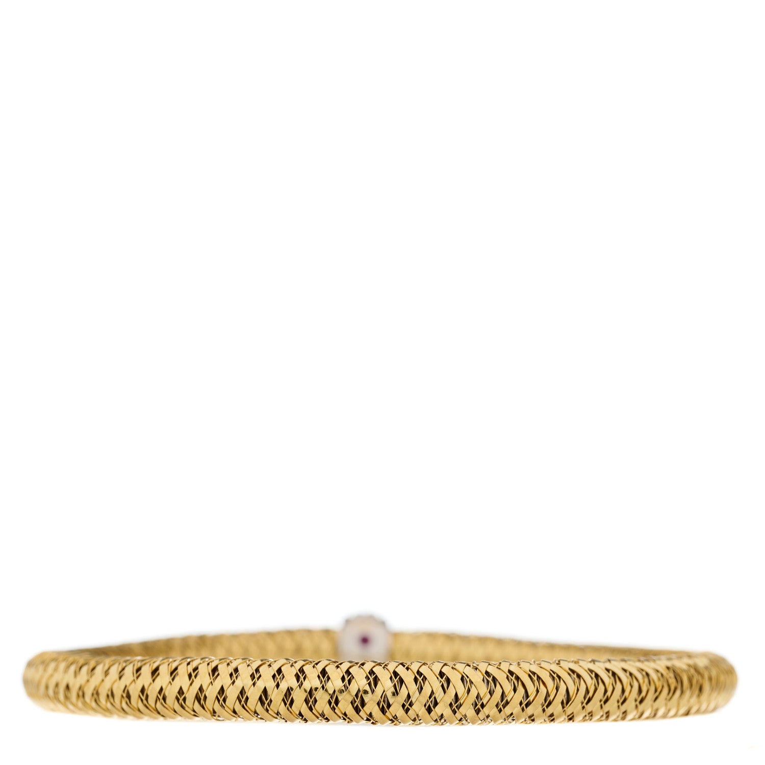 Roberto Coin 18K Yellow White Gold Diamond Primavera Bracelet 2 of 4