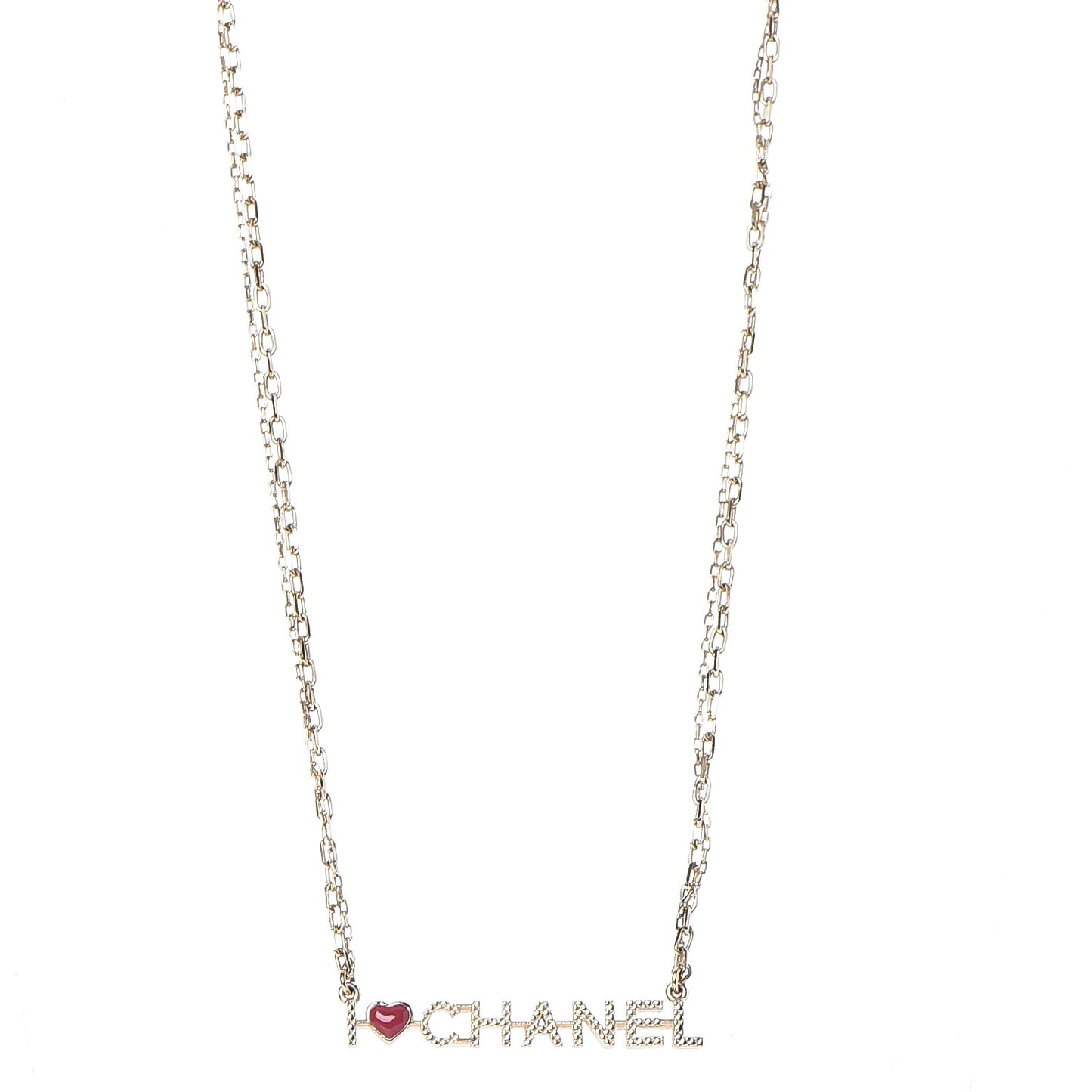 Chain I Heart Necklace Gold
