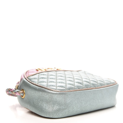 Gucci Laminated Nappa Trapuntata Mini Zumi Dome Shoulder Bag Rosa Lago Rame 4 of 8