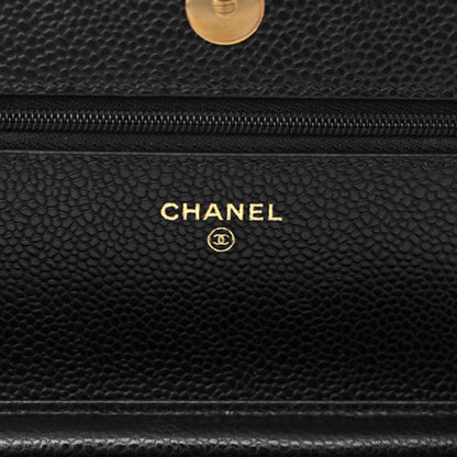 Chanel Caviar Quilted Wallet on Chain WOC Black 6 of 12