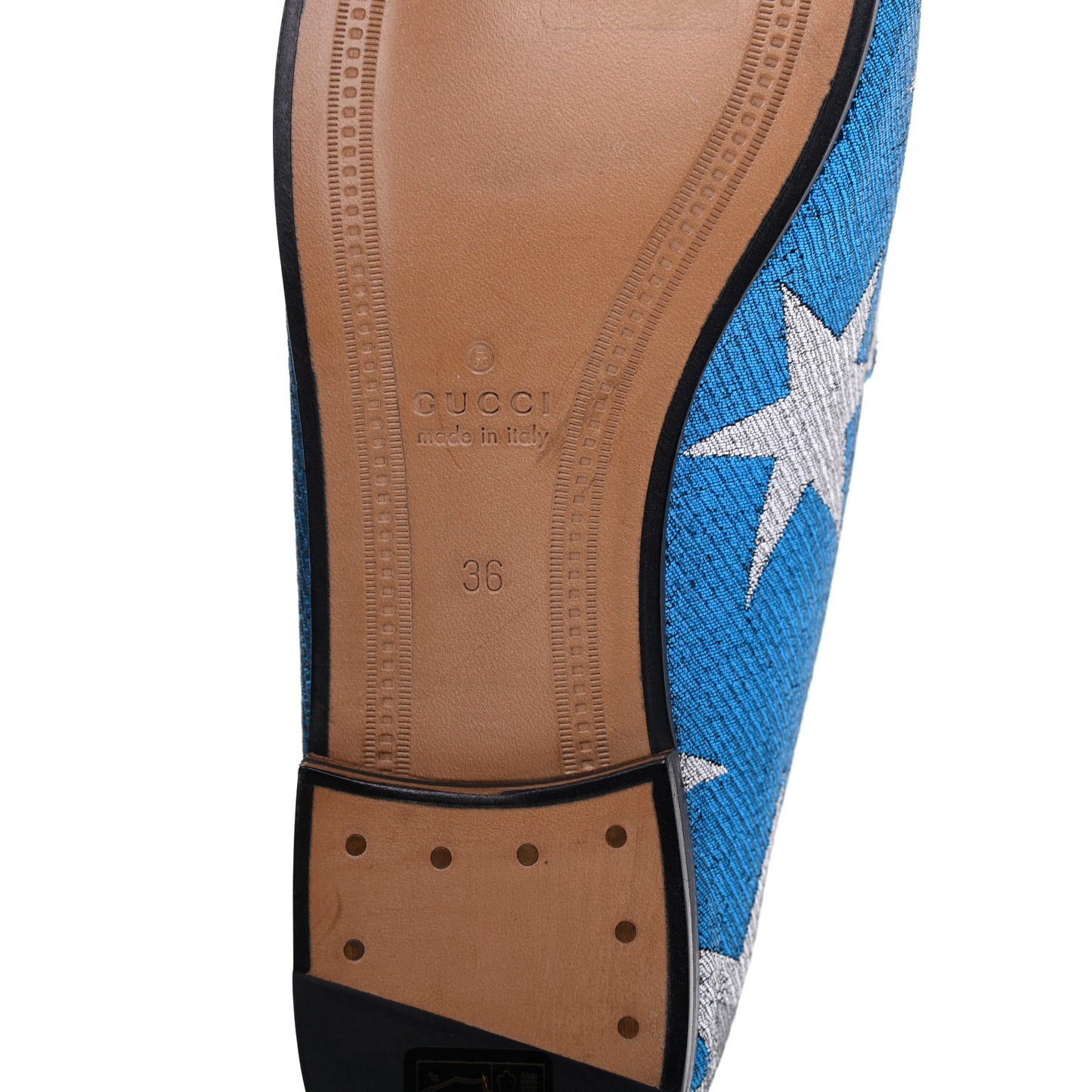 Lurex Calfskin Starry Sky Womens Jordaan Loafers 36 Bluette Silver