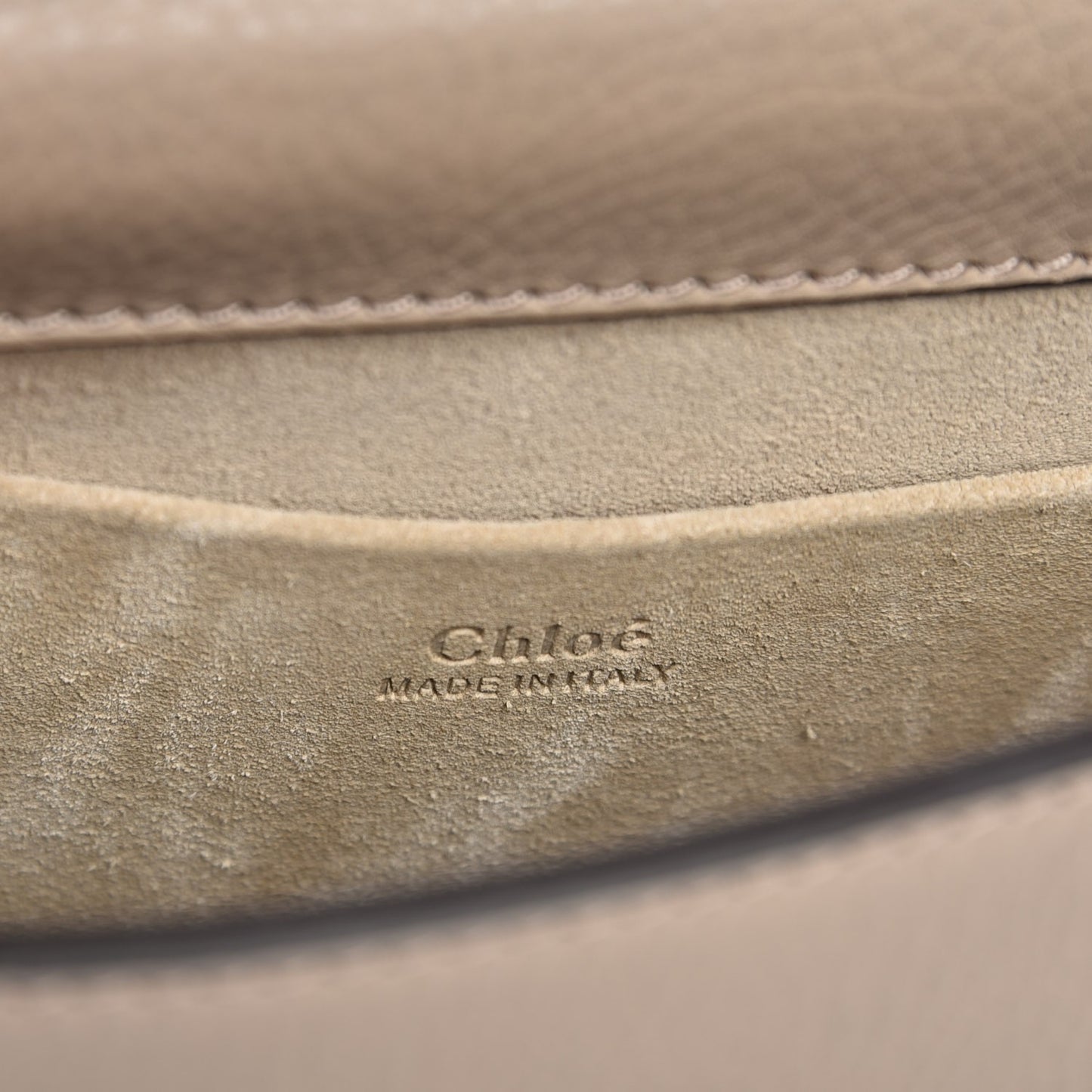 Calfskin Suede Small Nile Bracelet Bag Motty Grey