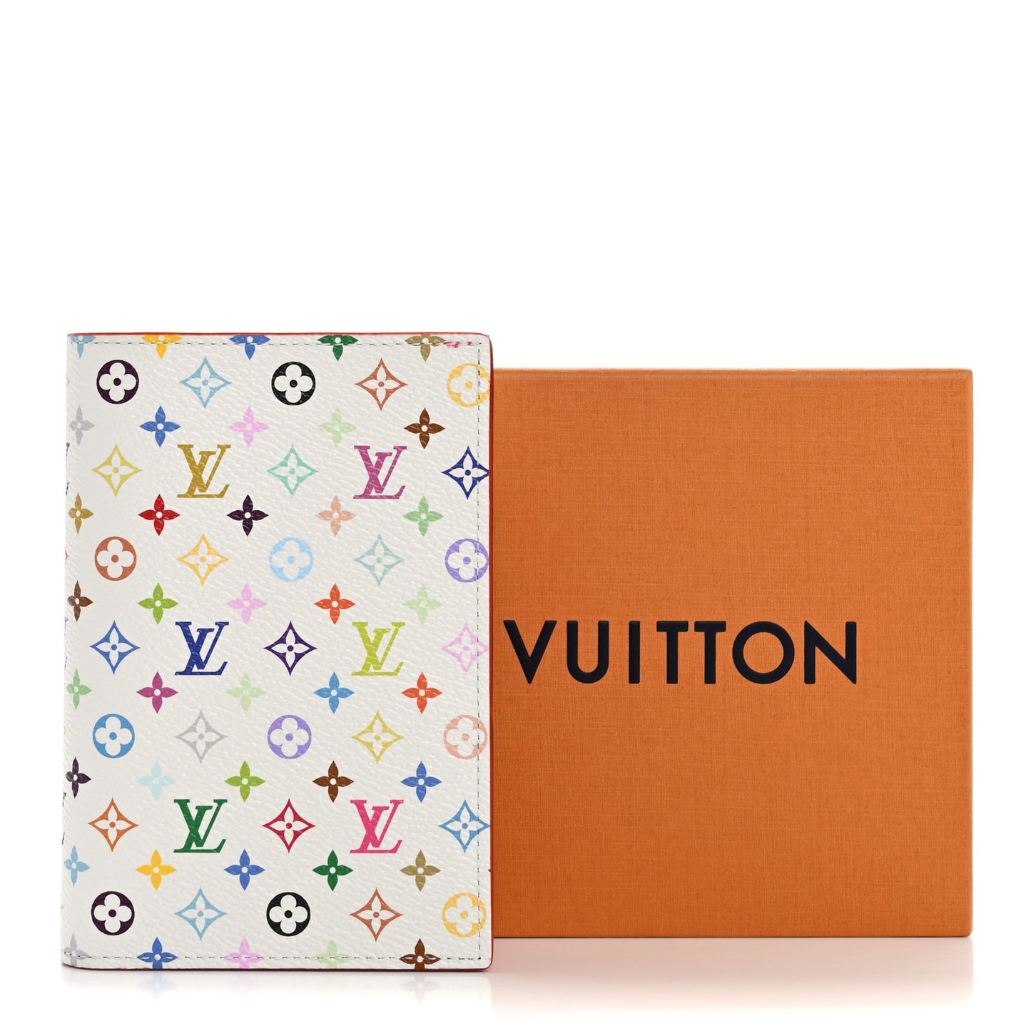 LV X TM Monogram Multicolor Passport Cover White