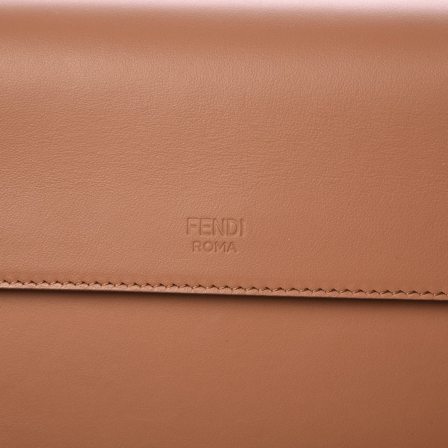 Vitello Century F is Fendi FF Embossed Kan I Shoulder Bag Orzo Tobacco