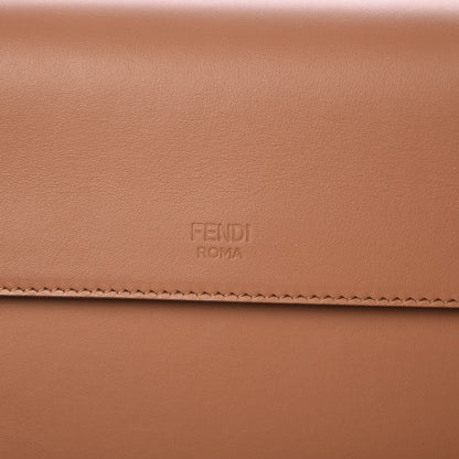 Fendi Vitello Century F is Fendi FF Embossed Kan I Shoulder Bag Orzo Tobacco 5 of 10