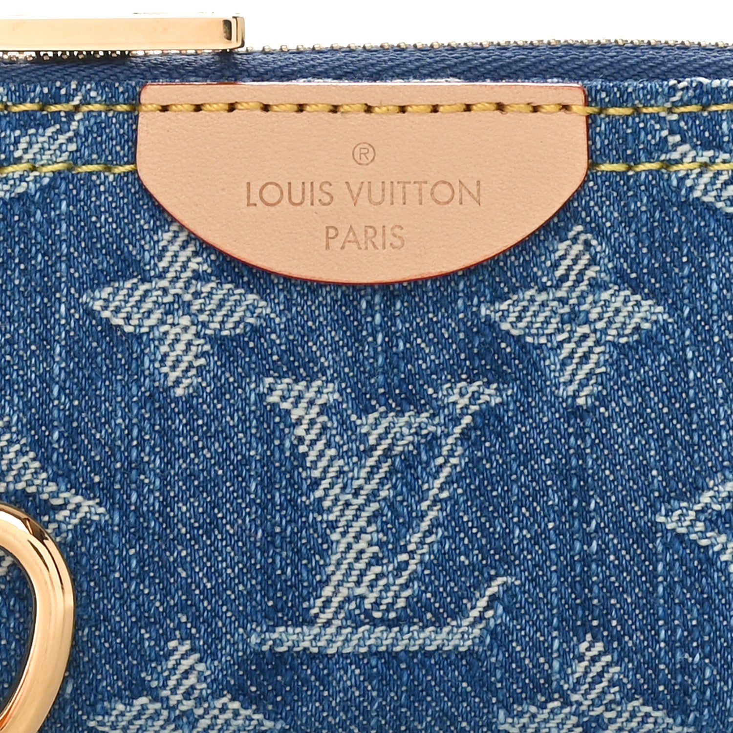 Louis Vuitton Monogram Denim Key Pouch Denim Blue 7 of 8