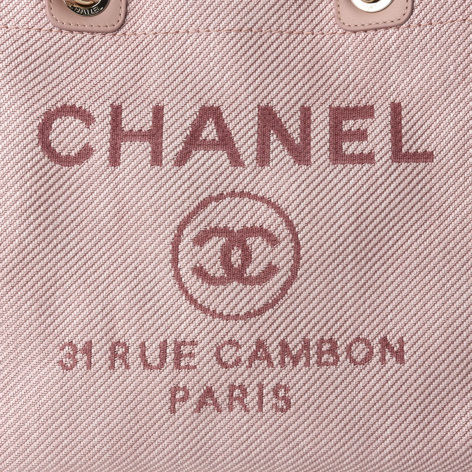 Chanel Mixed Fibers Calfskin Medium Deauville Tote Pink 10 of 11