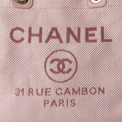 Chanel Mixed Fibers Calfskin Medium Deauville Tote Pink 10 of 11