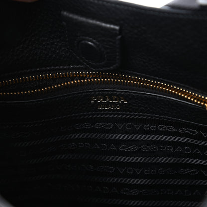 Prada Vitello Daino Crossbody Bag Black 8 of 10