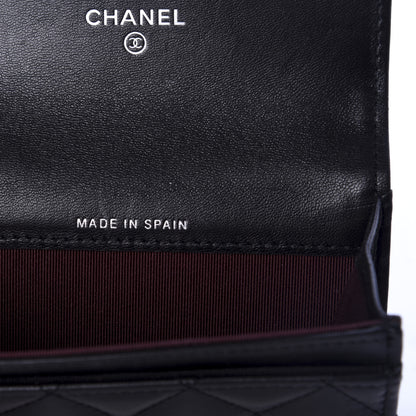 Chanel Lambskin Quilted Flap Card Holder Black 7 of 9