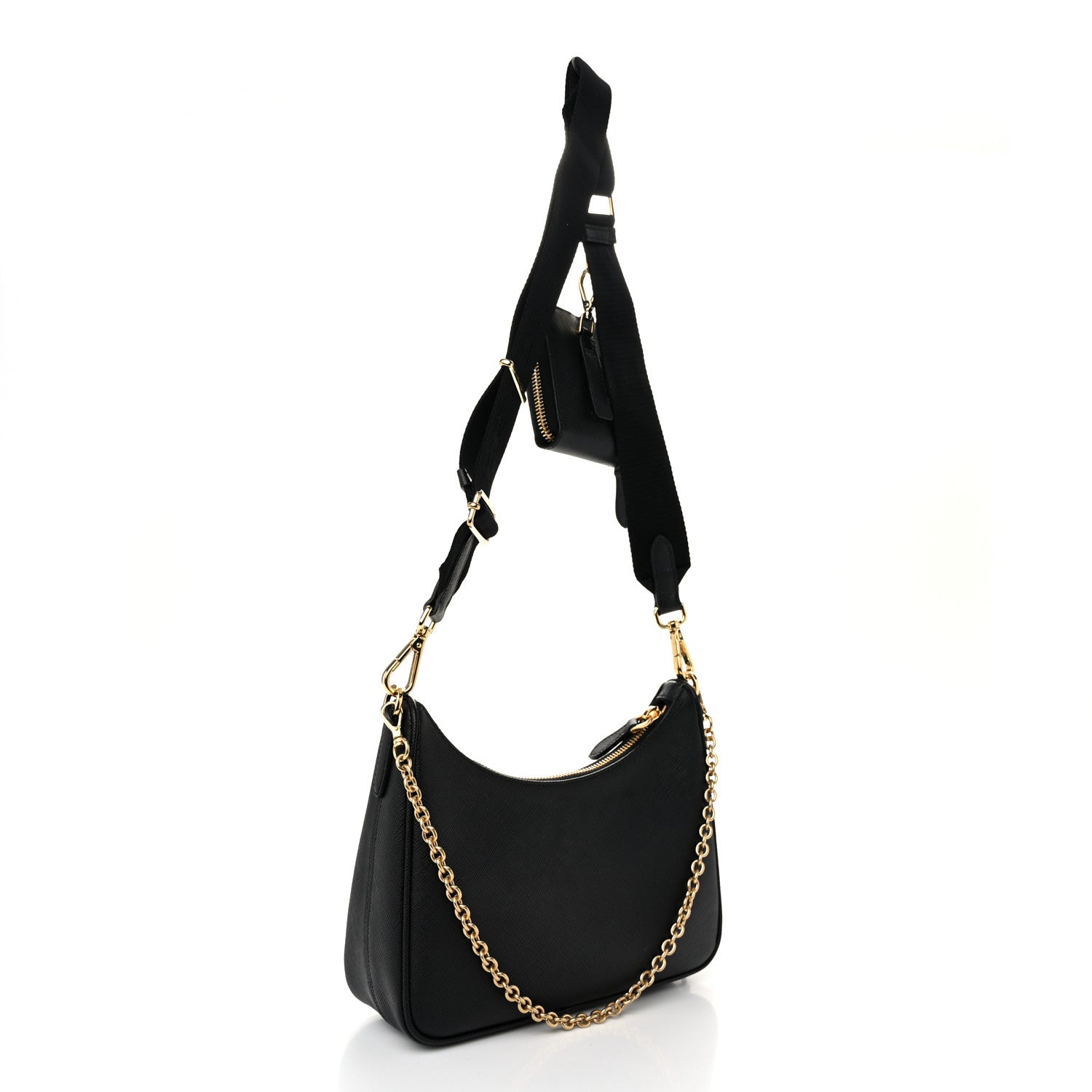 Prada Saffiano Lux Re-Edition 2005 Shoulder Bag Black 3 of 11