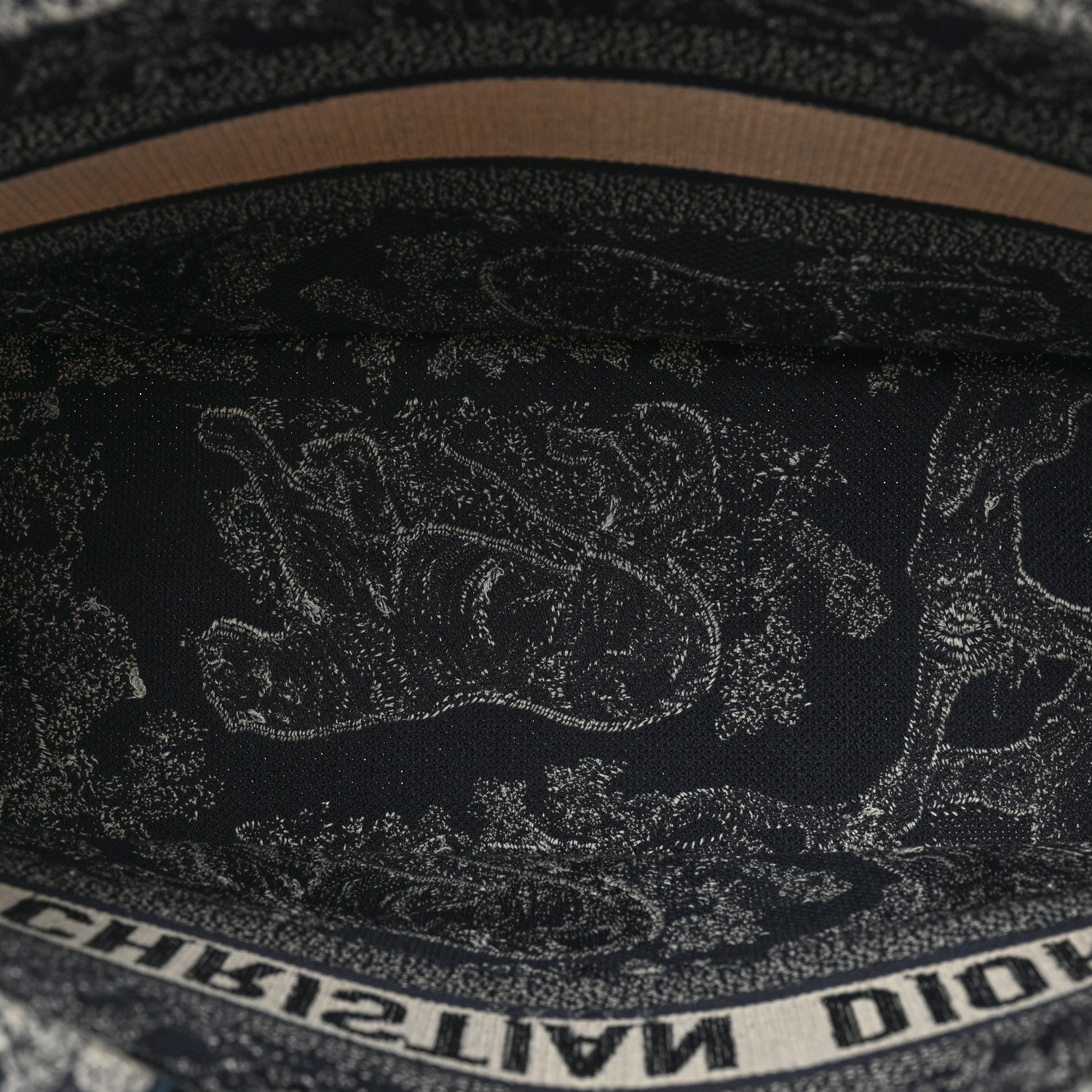 Christian Dior Canvas Embroidered Medium Toile De Jouy Reverse Book Tote Blue 5 of 12