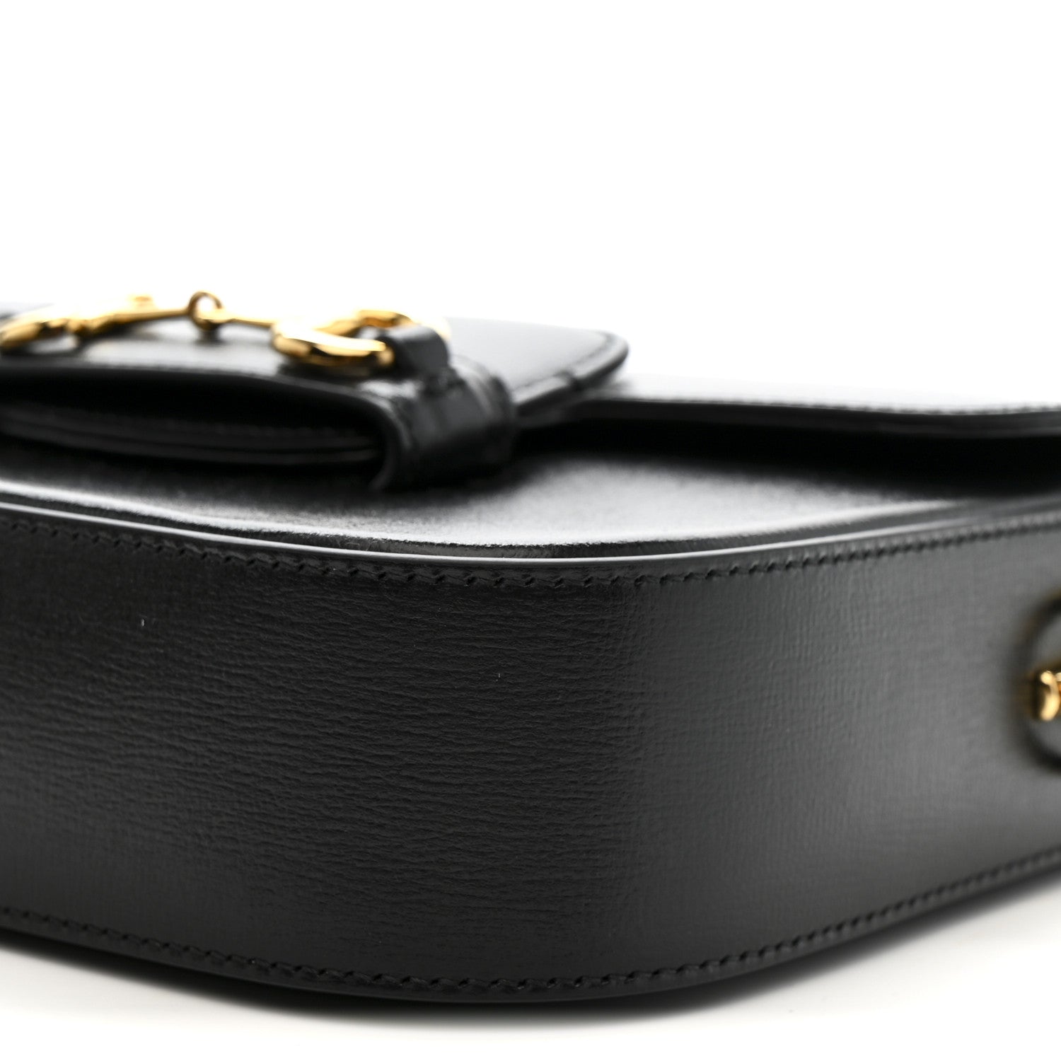 Gucci Azalea Calfskin Web Mini Horsebit 1955 Shoulder Bag Black 11 of 12