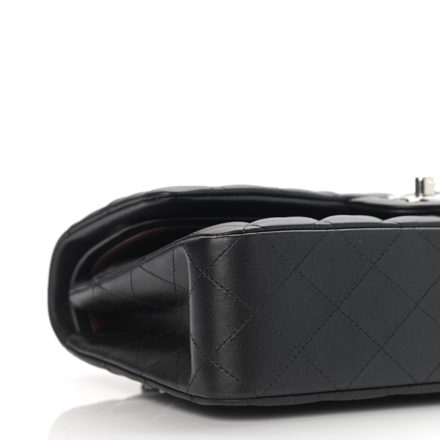 Chanel Lambskin Quilted Medium Double Flap Black 9 of 10