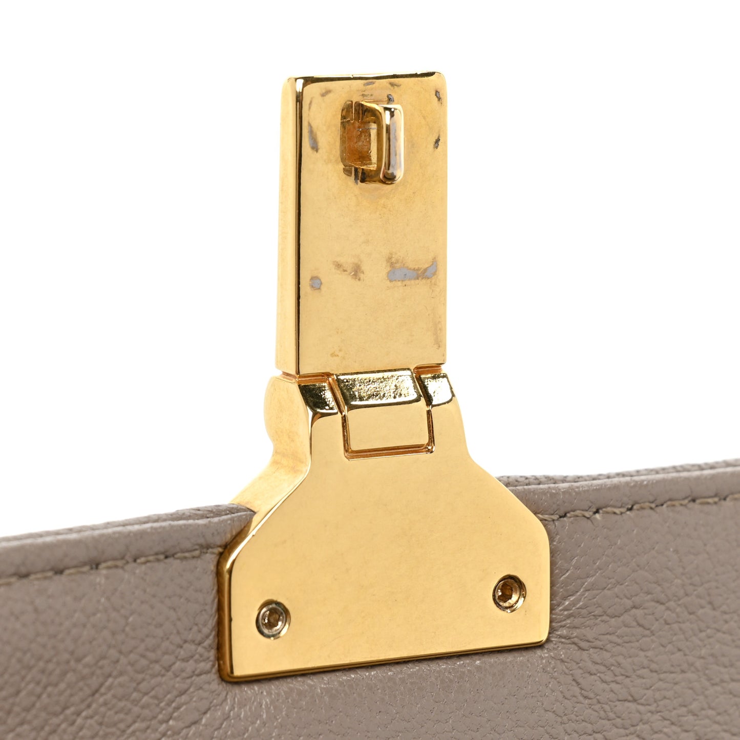 Lacquered Lambskin Baroque Single Flap Grey