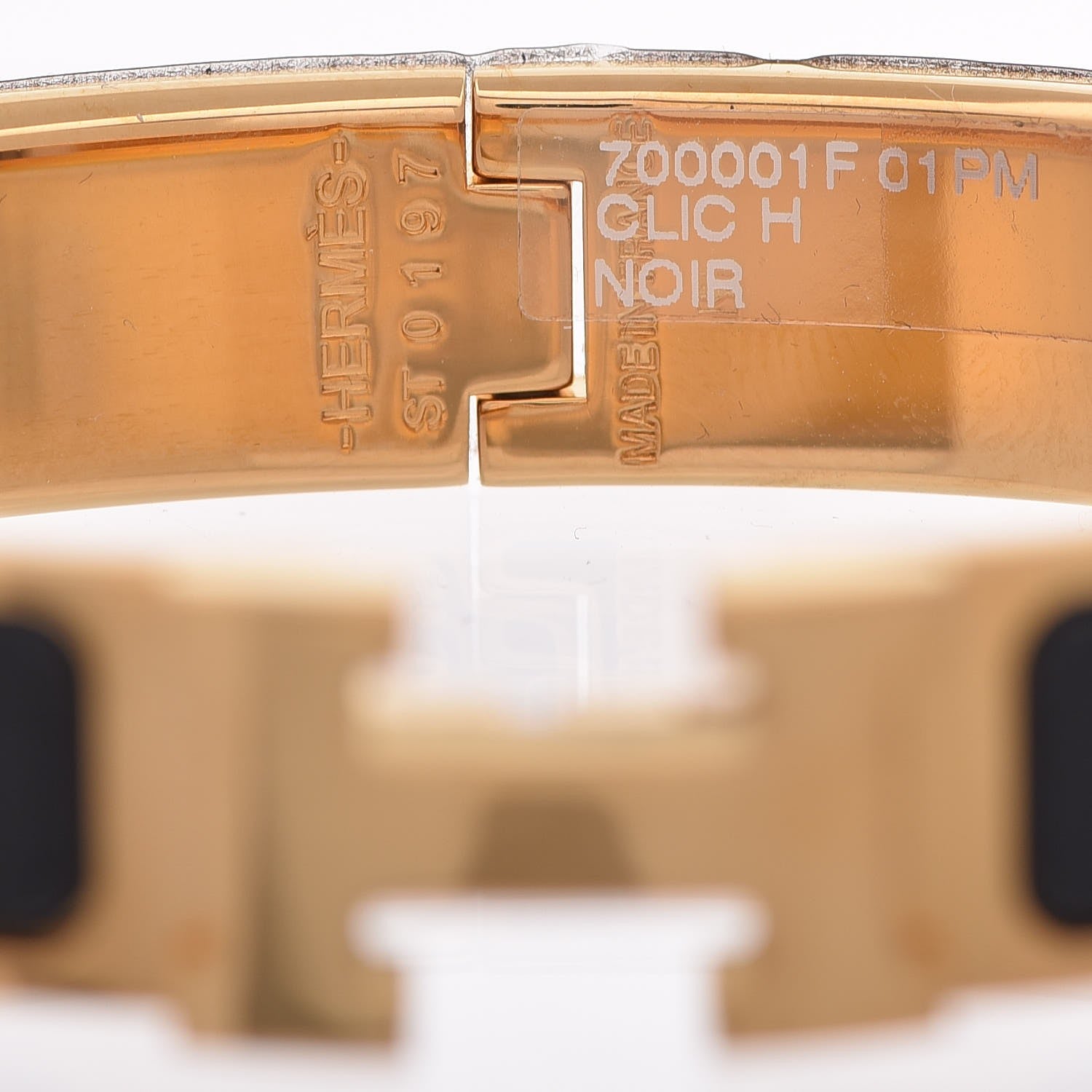 Hermes Enamel Narrow Clic Clac H Bracelet PM Black 3 of 6