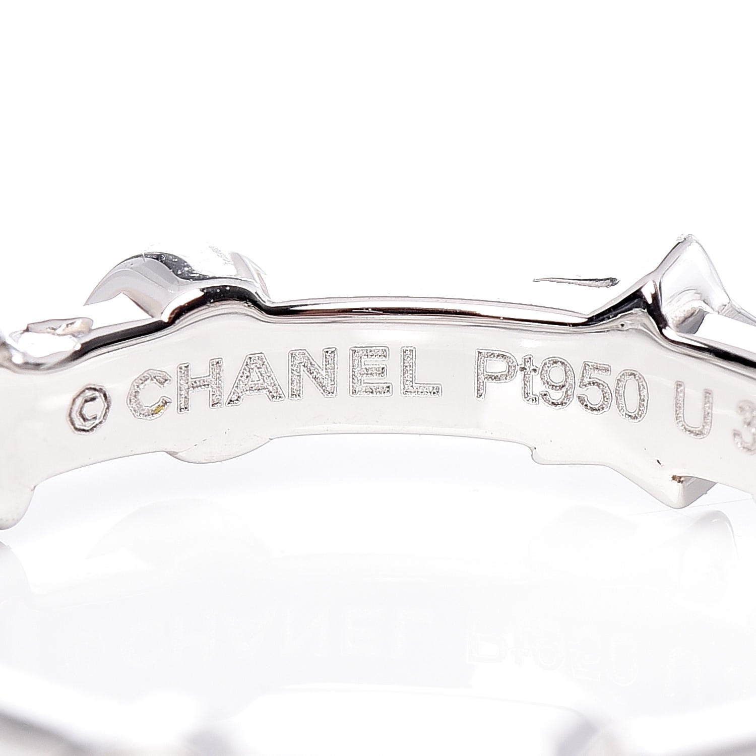 Chanel Platinum Diamond Comete Band Ring 47 4 4 of 5