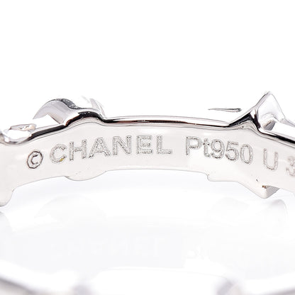 Chanel Platinum Diamond Comete Band Ring 47 4 4 of 5