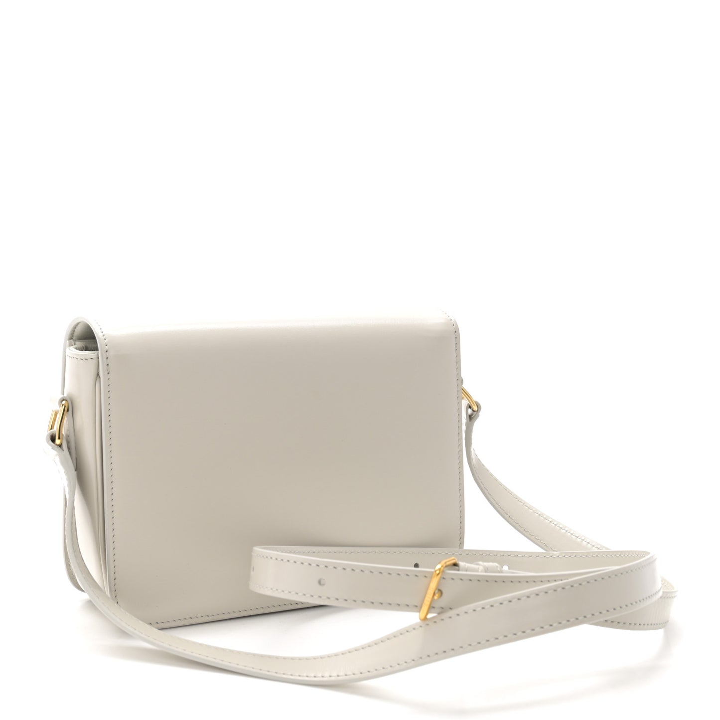 Shiny Calfskin Teen Triomphe Chalk