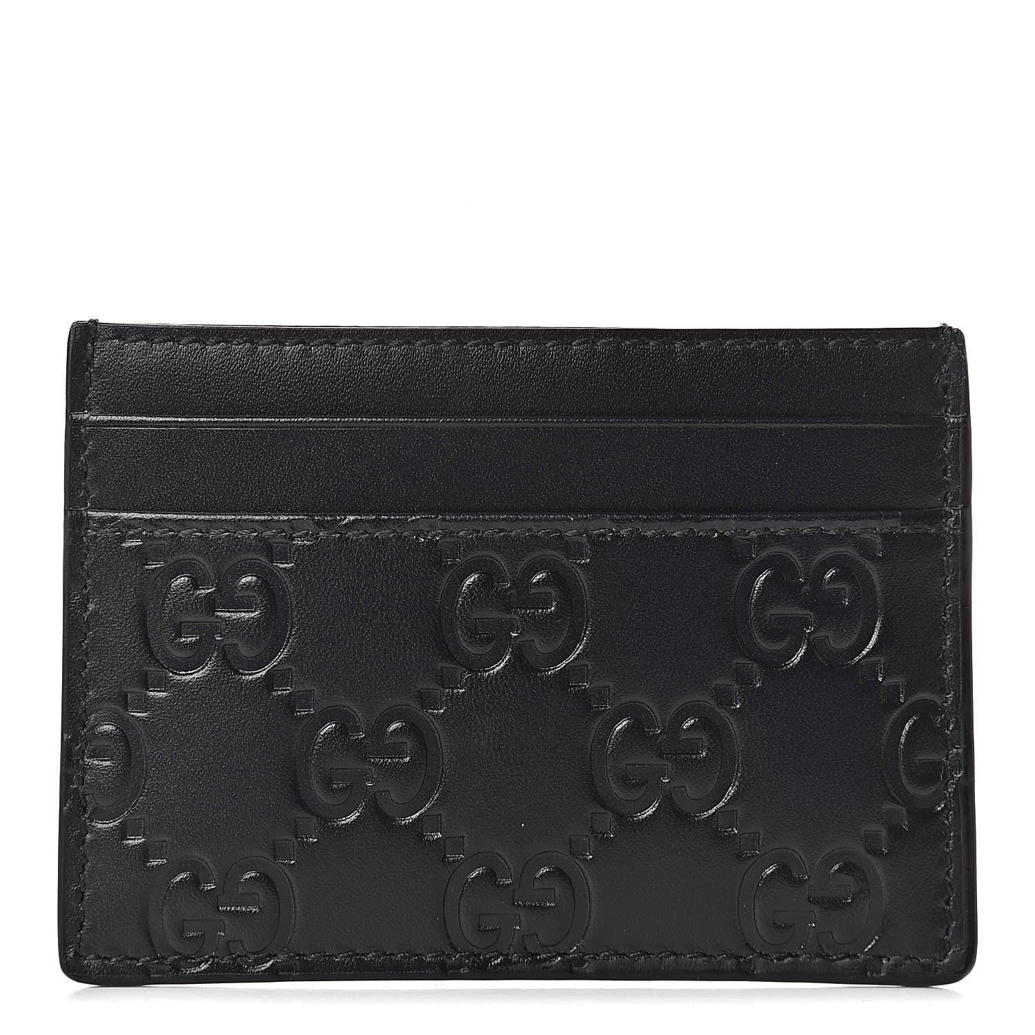 Gucci Guccissima Card Holder Black 1 of 6
