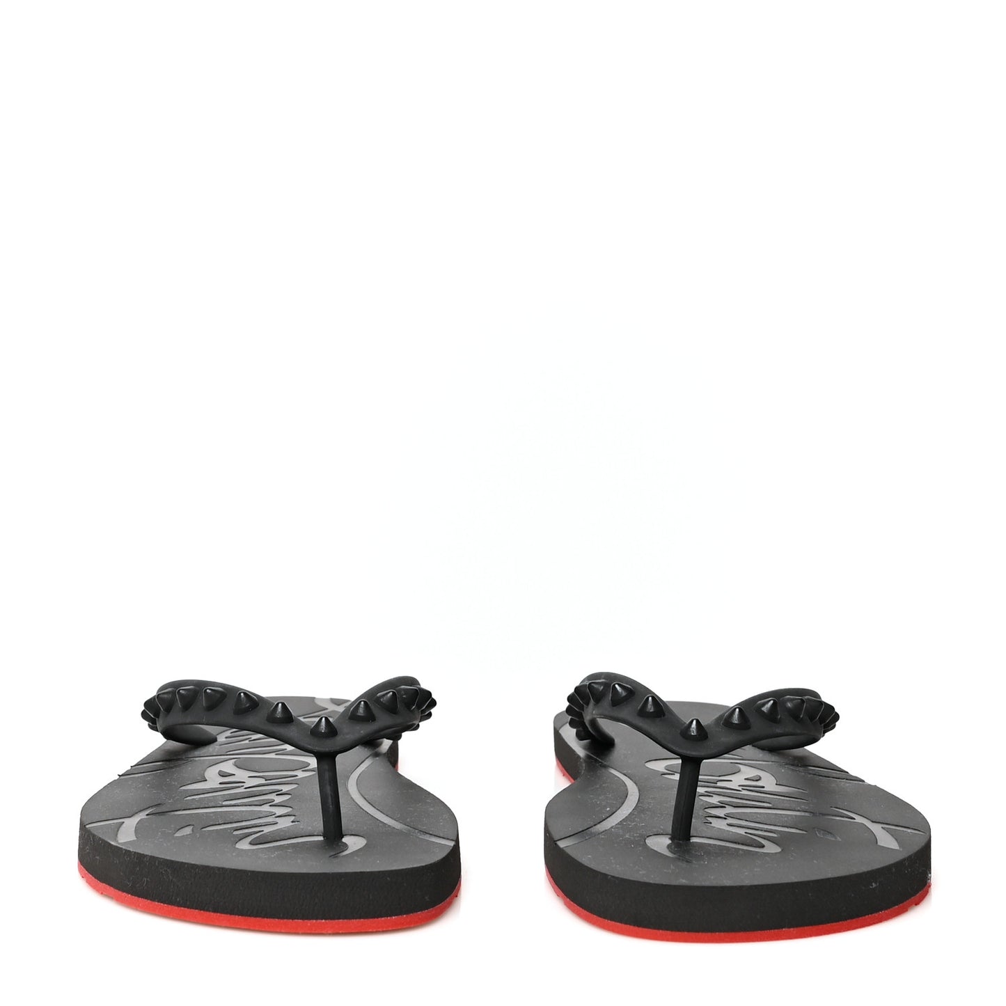 Rubber Spike Loubi Donna Flip Flop 39 Black