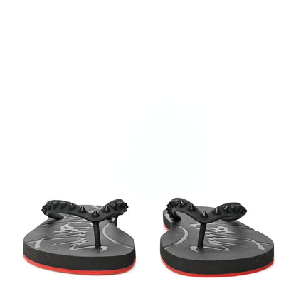 Christian Louboutin Rubber Spike Loubi Donna Flip Flop 39 Black 2 of 6