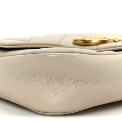 Gucci Calfskin Matelasse Super Mini GG Marmont Shoulder Bag White 9 of 10