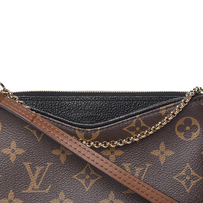 Louis Vuitton Monogram Pallas Clutch Black 9 of 10
