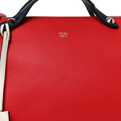 Fendi Vitello Dolce 4 Color Large By The Way Boston Bag Caipiroska Blue Multicolor 8 of 10