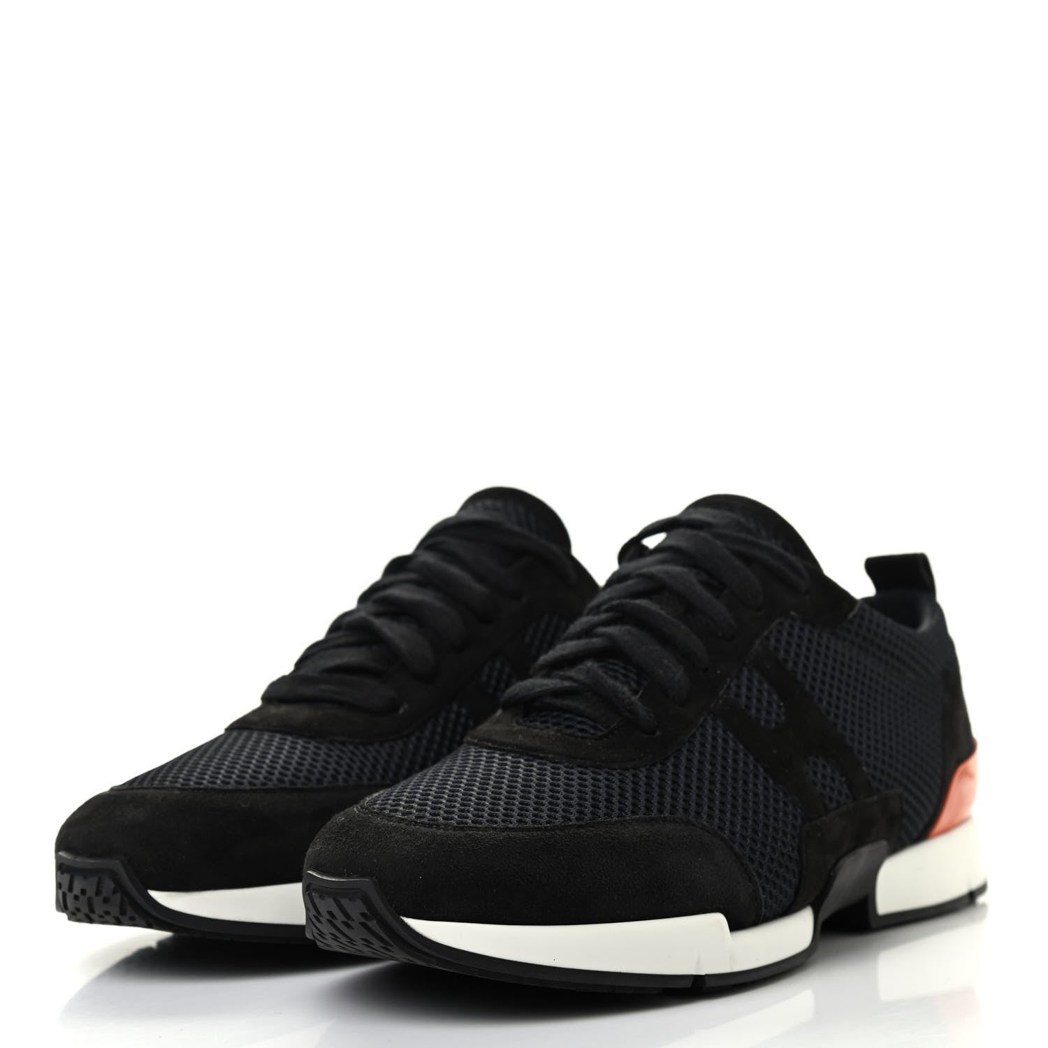 Hermes Suede Mesh Starter Sneakers 41 Black 3 of 10
