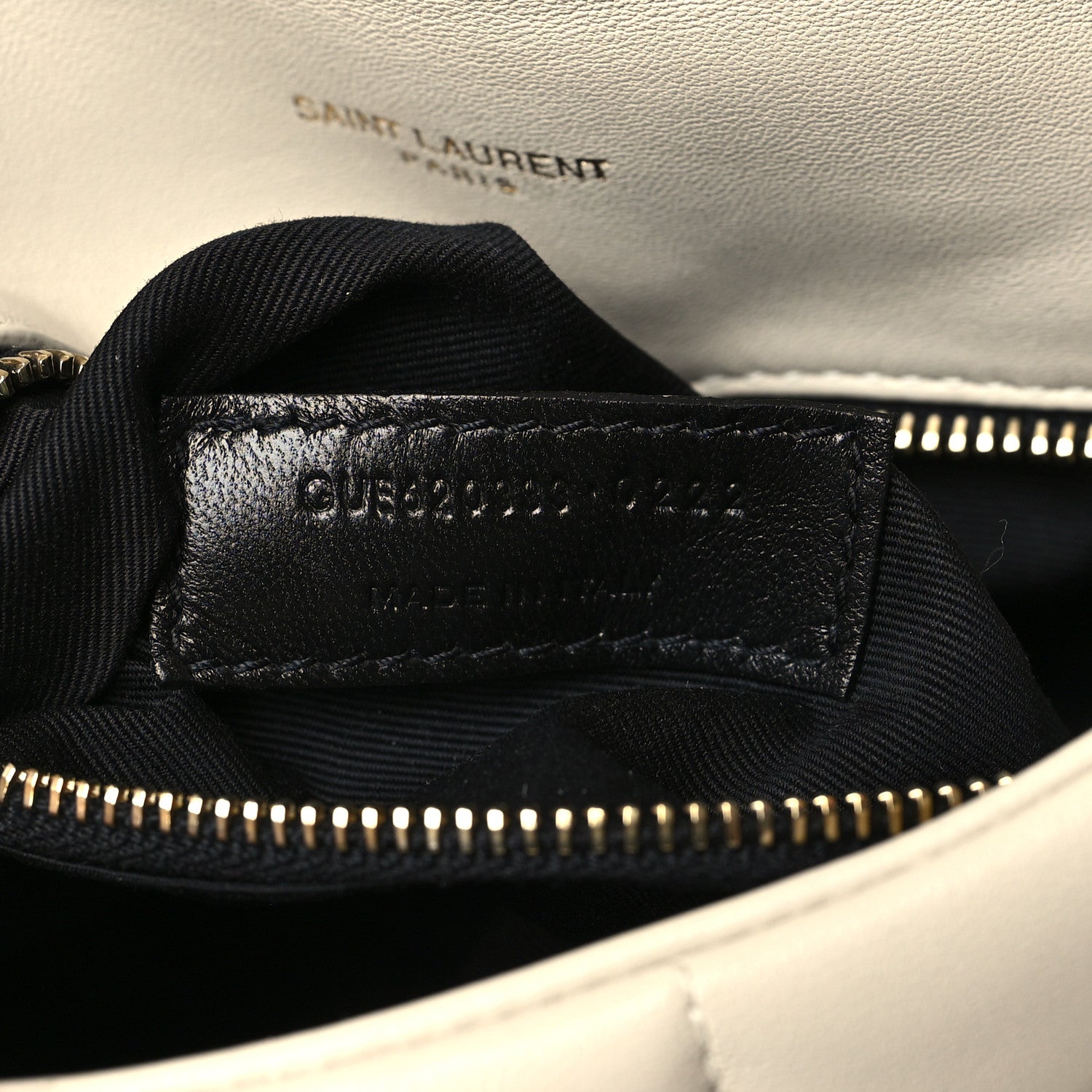 Saint Laurent Lambskin Quilted Toy Loulou Puffer Monogram Chain Satchel Crema Soft 7 of 11