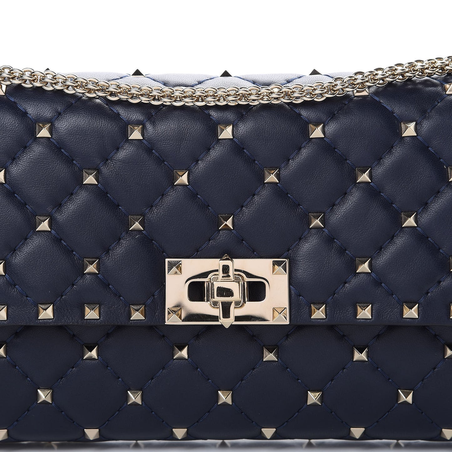 Nappa Rockstud Spike Wallet on Chain Marine