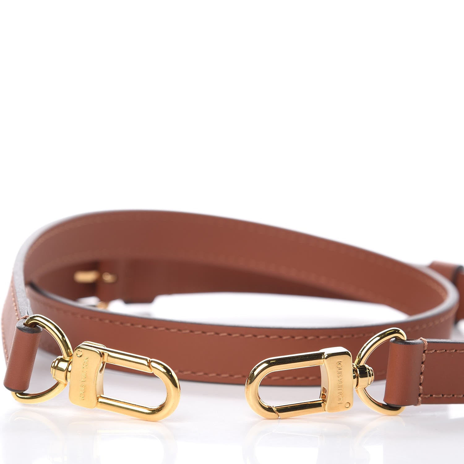 Louis Vuitton Calfskin V Tote BB Shoulder Strap Caramel 3 of 3