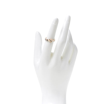 Cartier 18K White Pink Gold Double Heart Ring 52 6 2 of 5