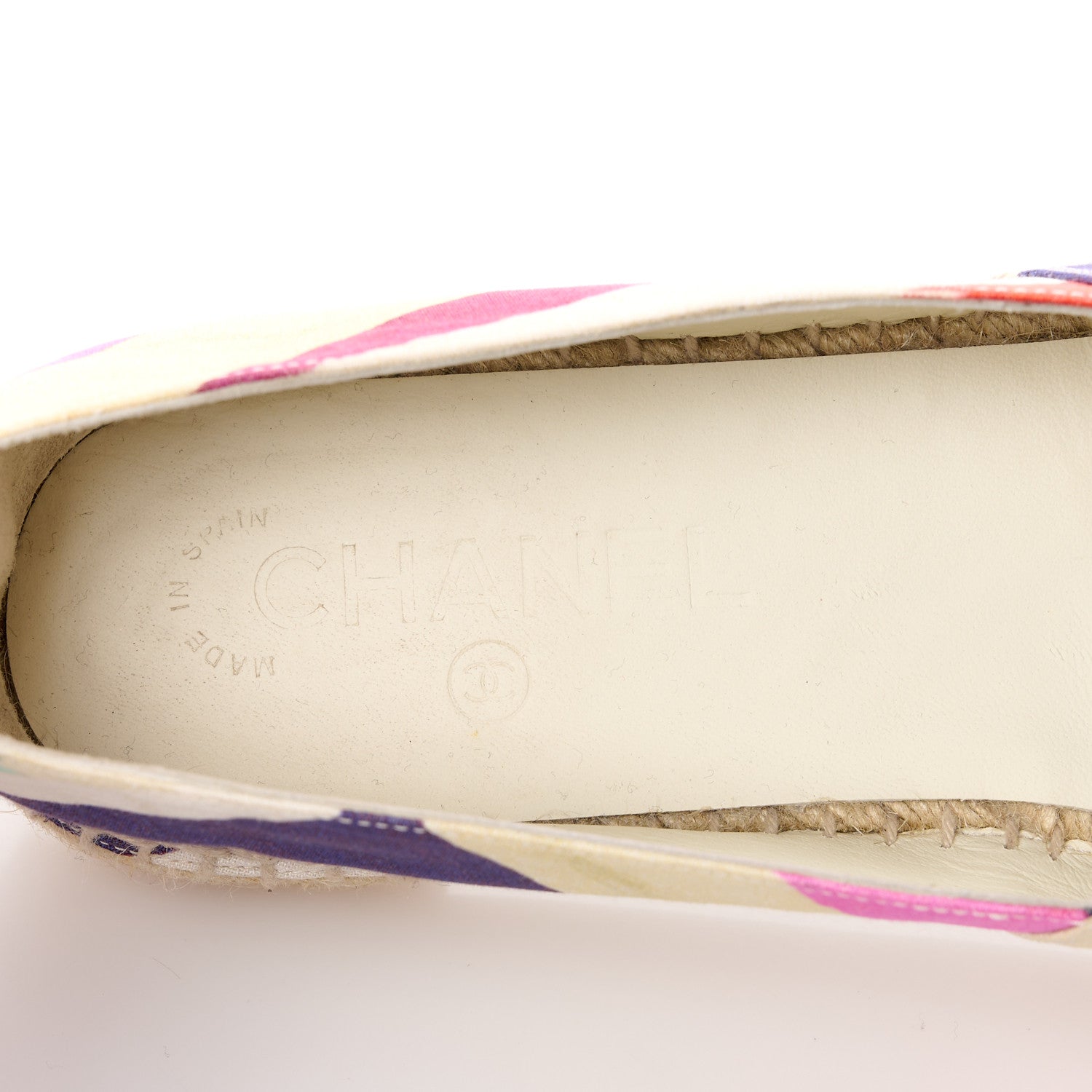 Chanel Fabric Patent CC Espadrilles 40 Multicolor Black 9 of 10