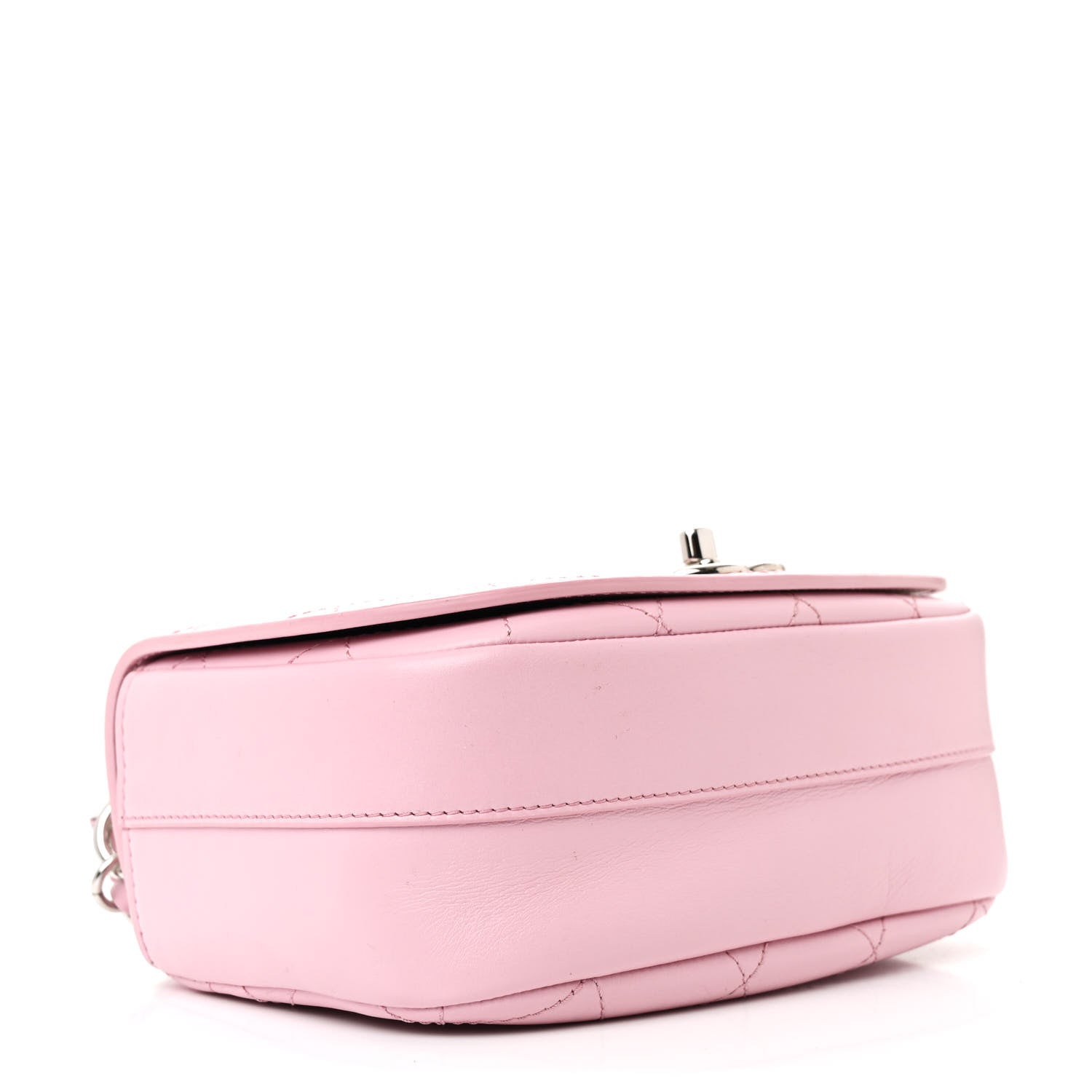 Chanel Calfskin Stitched Small Ring My Bag Flap Crossbody Pink 4 of 14