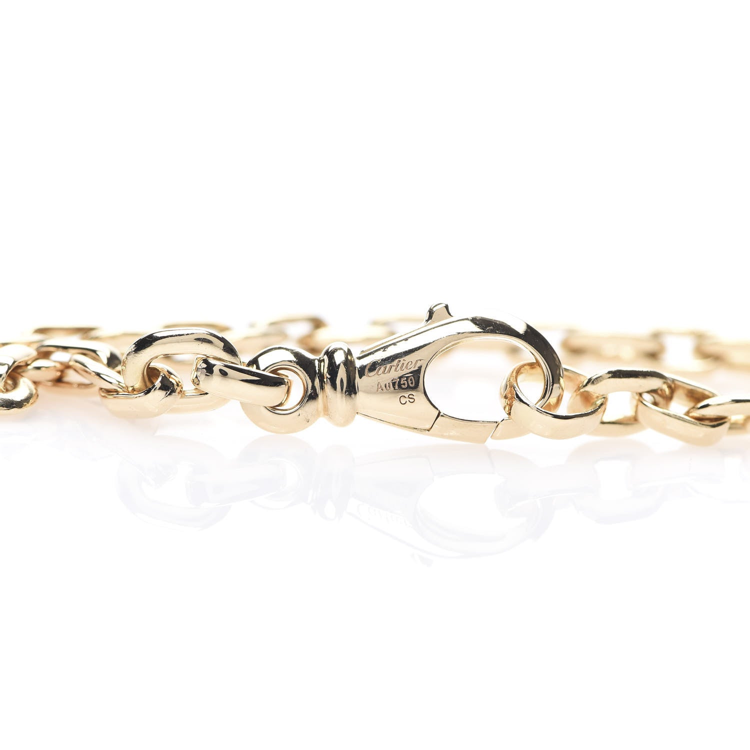 Cartier 18K Yellow Gold Meplat Link Chain Bracelet 3 of 4